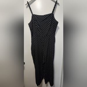 Old Navy Black Polka Dot Jumpsuit (Size XL)